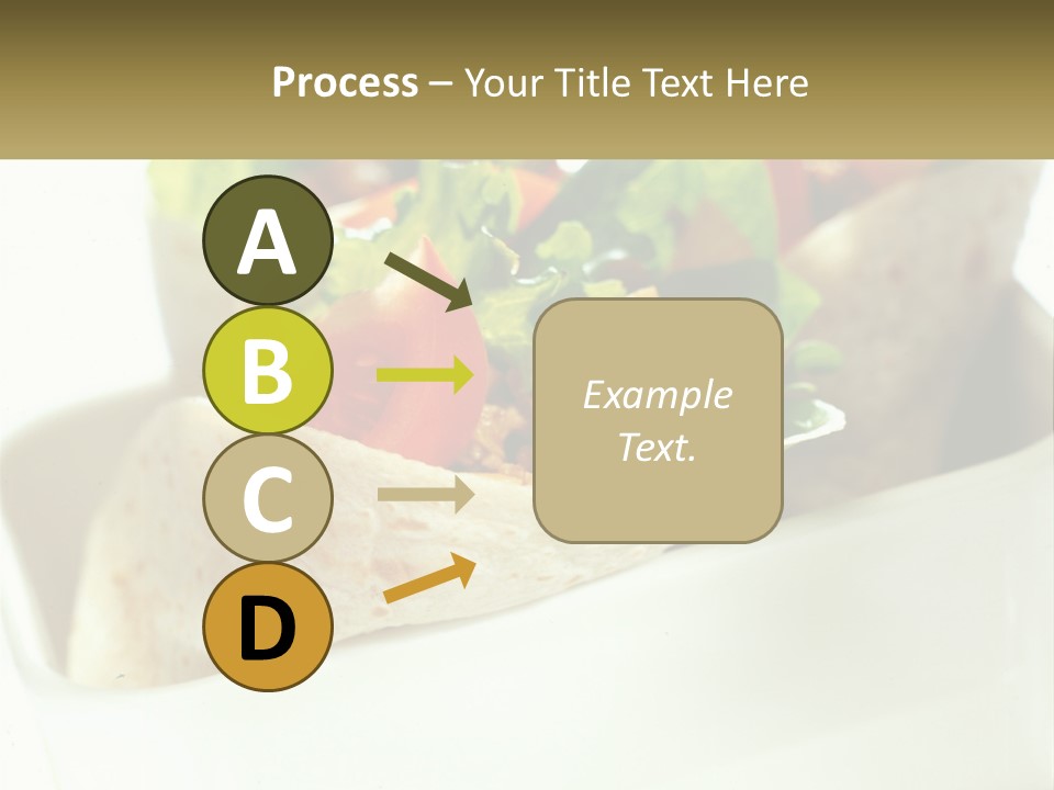A Taco With Lettuce, Tomatoes, And Other Toppings PowerPoint Template