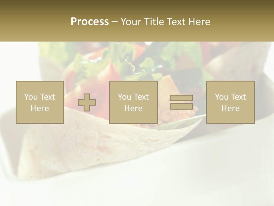 A Taco With Lettuce, Tomatoes, And Other Toppings PowerPoint Template