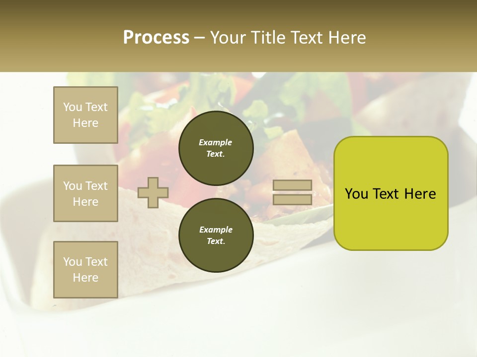 A Taco With Lettuce, Tomatoes, And Other Toppings PowerPoint Template
