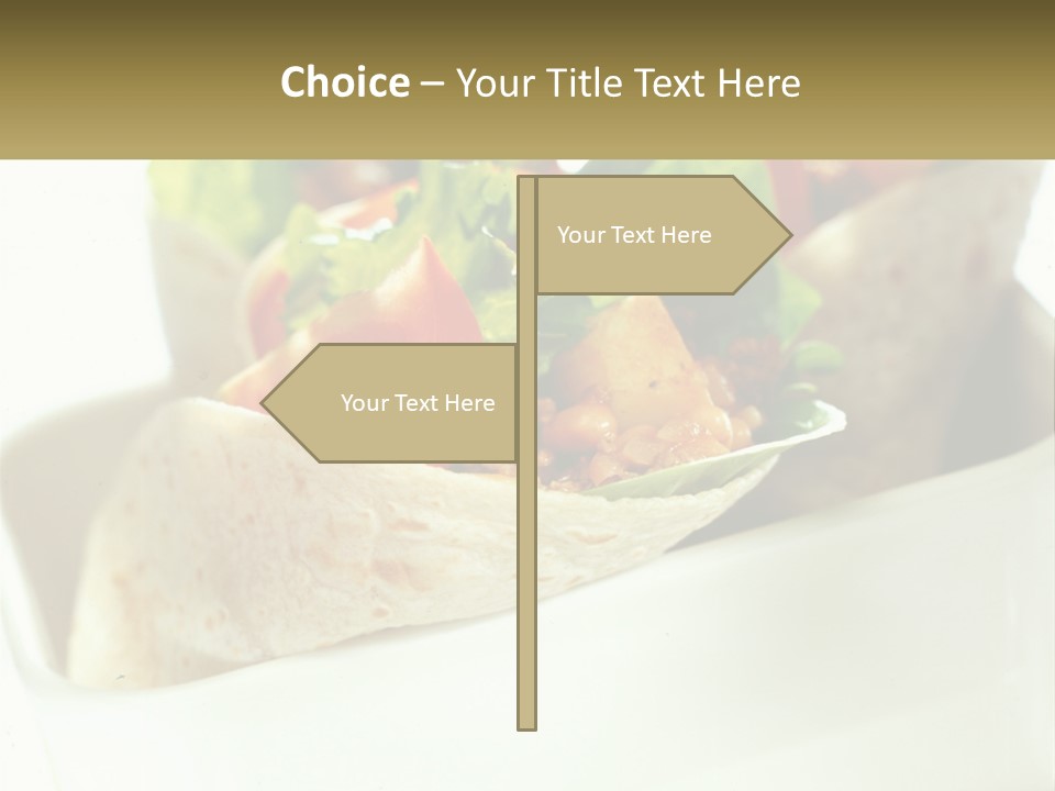 A Taco With Lettuce, Tomatoes, And Other Toppings PowerPoint Template