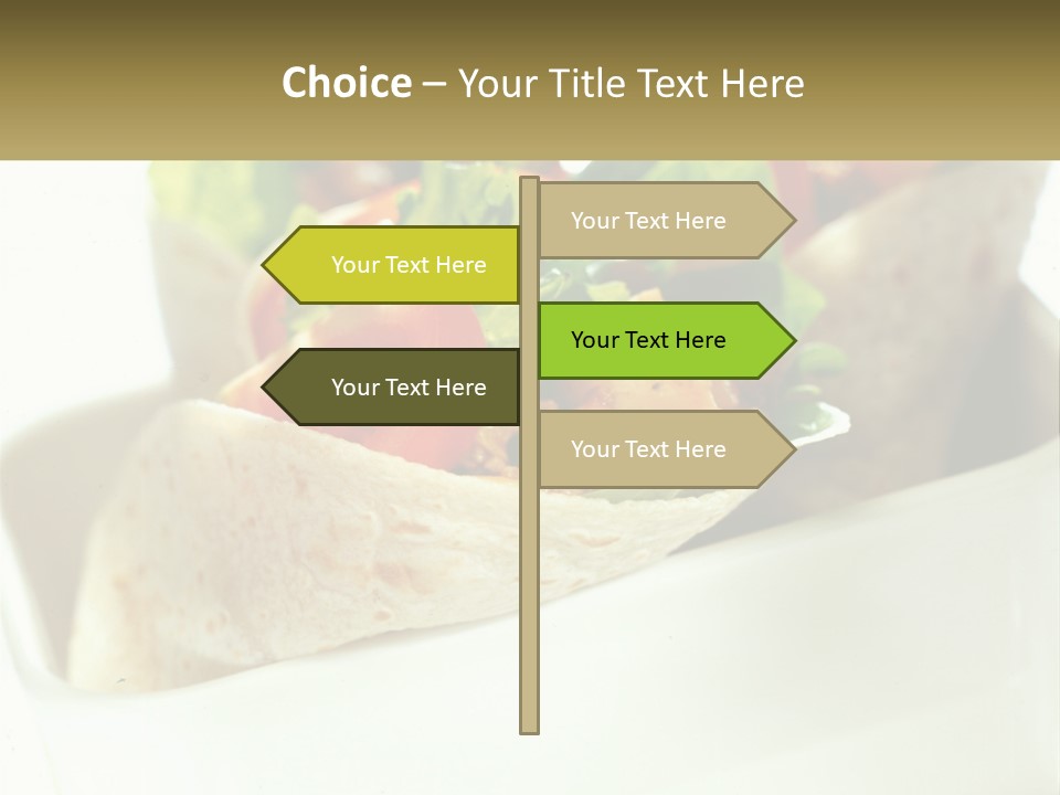 A Taco With Lettuce, Tomatoes, And Other Toppings PowerPoint Template
