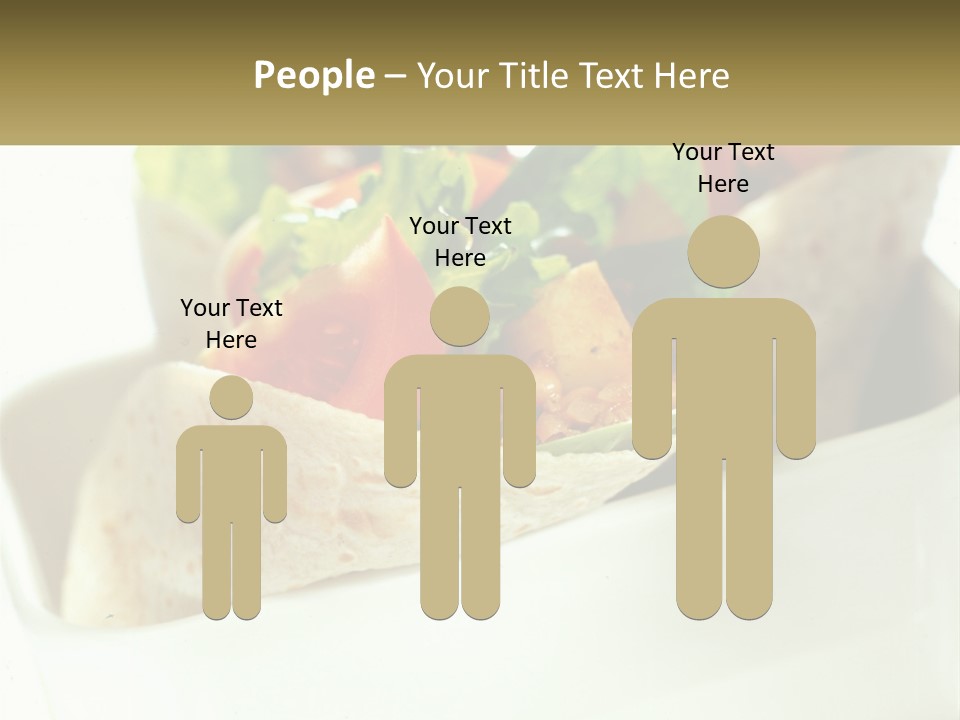 A Taco With Lettuce, Tomatoes, And Other Toppings PowerPoint Template