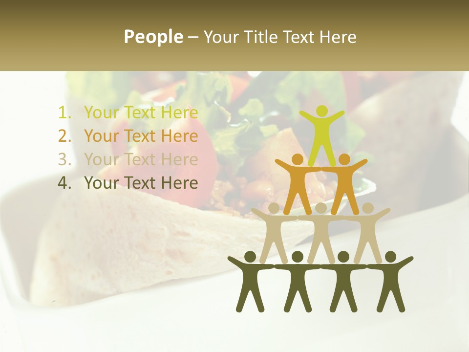 A Taco With Lettuce, Tomatoes, And Other Toppings PowerPoint Template