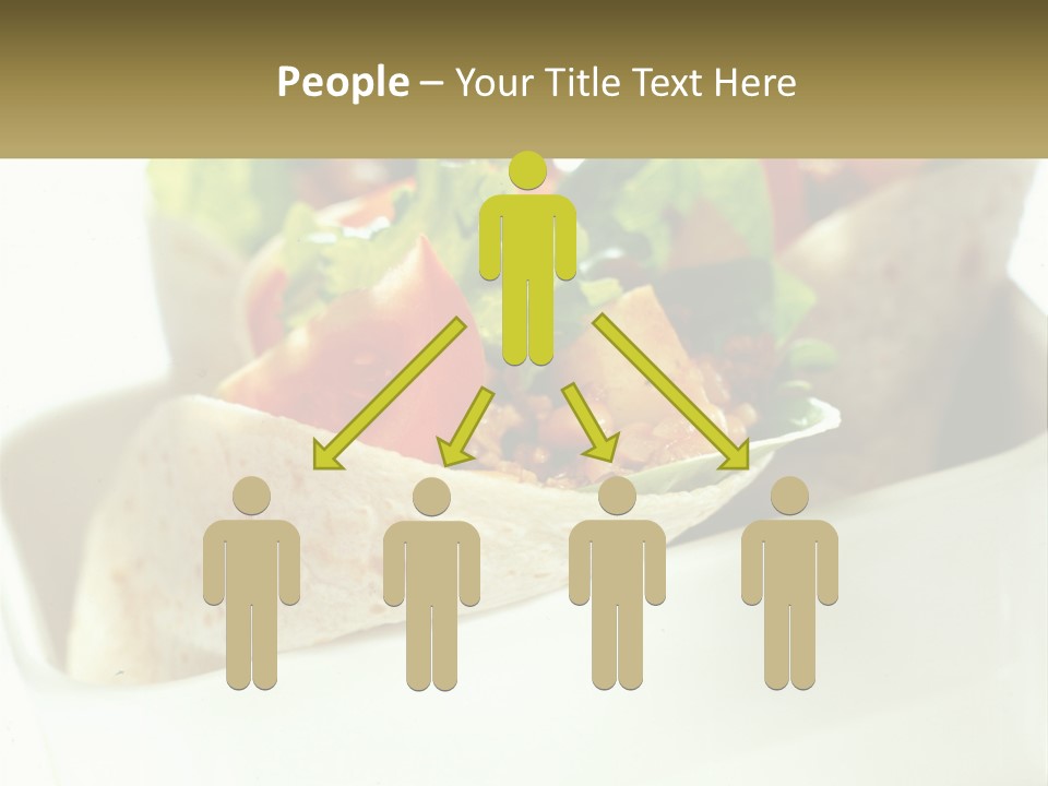A Taco With Lettuce, Tomatoes, And Other Toppings PowerPoint Template
