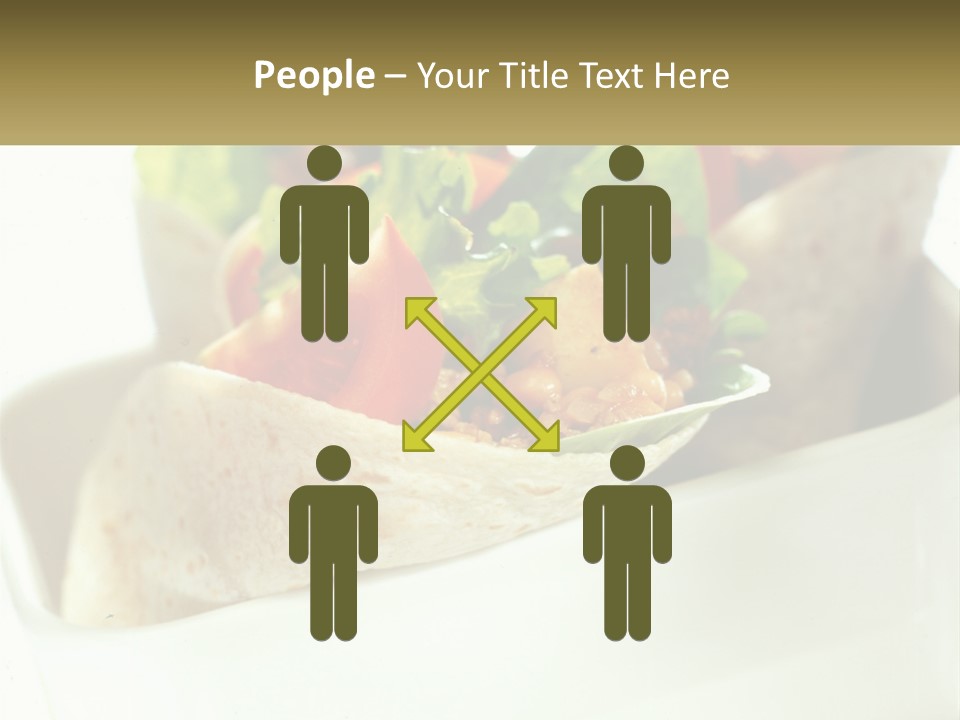 A Taco With Lettuce, Tomatoes, And Other Toppings PowerPoint Template