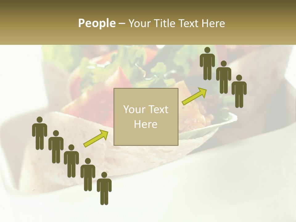 A Taco With Lettuce, Tomatoes, And Other Toppings PowerPoint Template