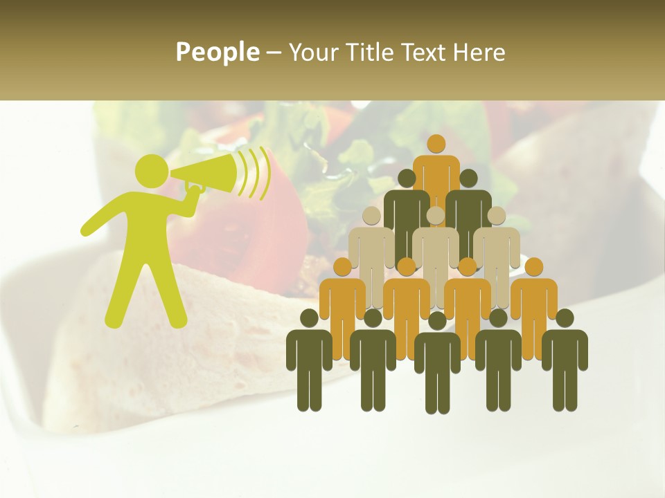 A Taco With Lettuce, Tomatoes, And Other Toppings PowerPoint Template