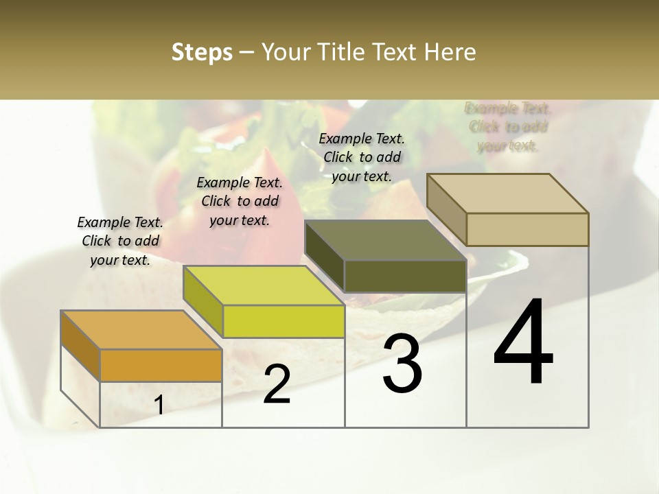A Taco With Lettuce, Tomatoes, And Other Toppings PowerPoint Template