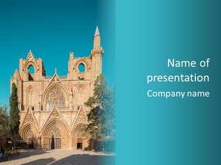 A Church With A Blue Sky In The Background PowerPoint Template