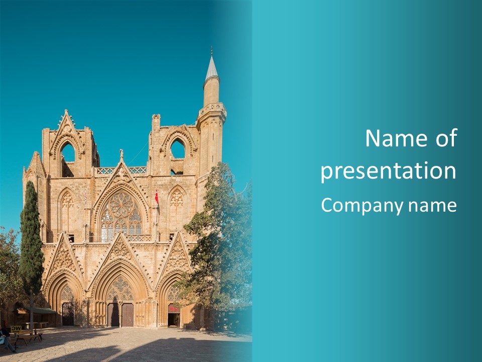A Church With A Blue Sky In The Background PowerPoint Template