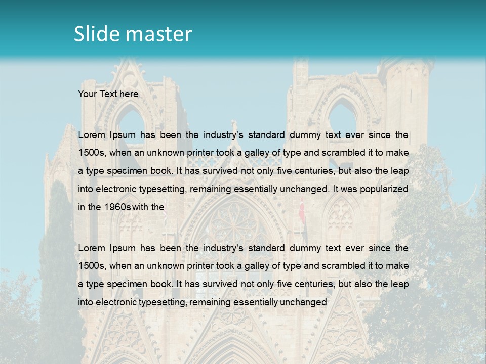 A Church With A Blue Sky In The Background PowerPoint Template