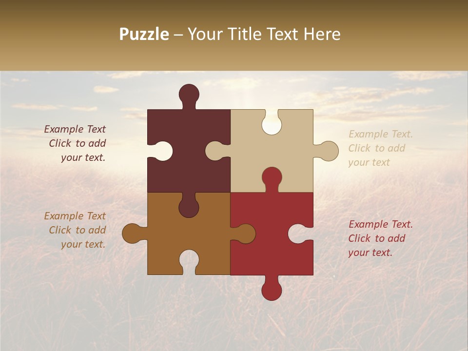 A Field Of Grass With The Sun In The Background PowerPoint Template