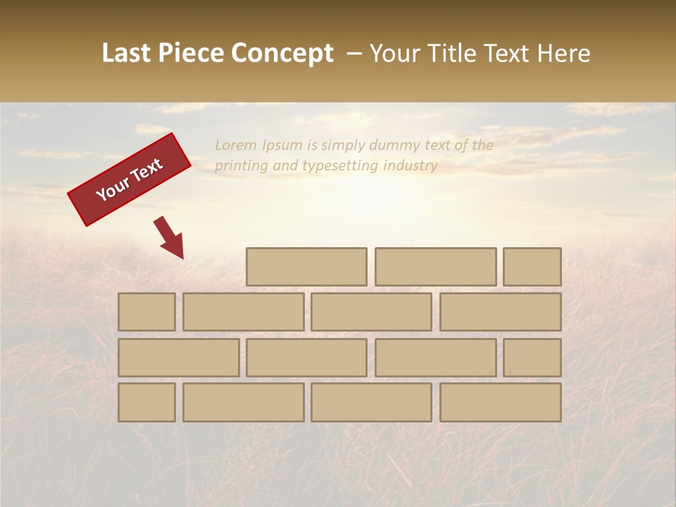 A Field Of Grass With The Sun In The Background PowerPoint Template