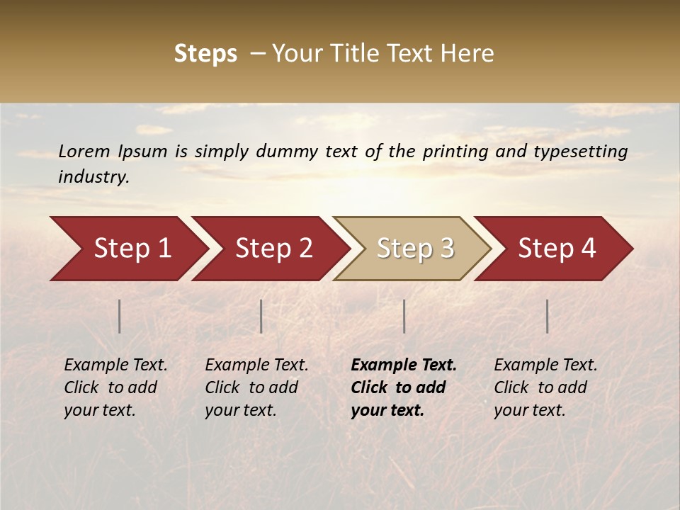 A Field Of Grass With The Sun In The Background PowerPoint Template