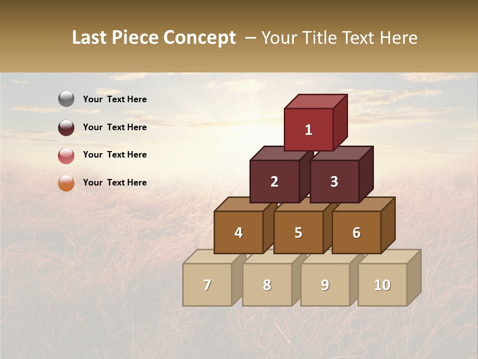 A Field Of Grass With The Sun In The Background PowerPoint Template