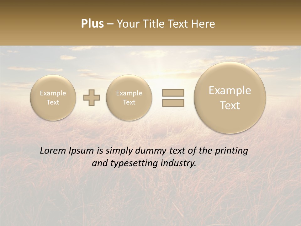 A Field Of Grass With The Sun In The Background PowerPoint Template