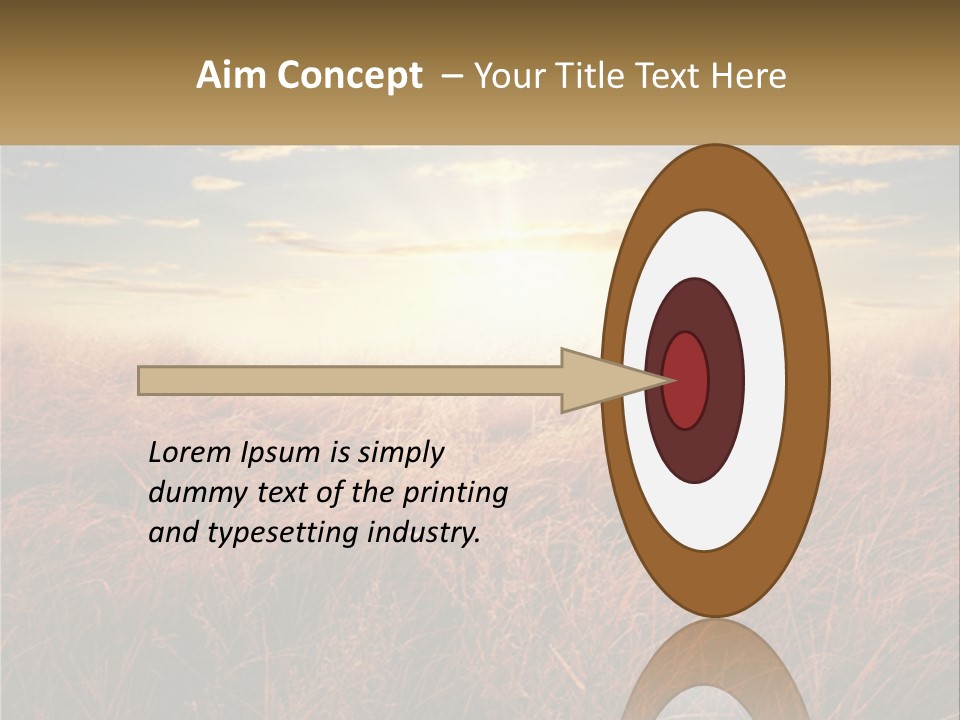 A Field Of Grass With The Sun In The Background PowerPoint Template