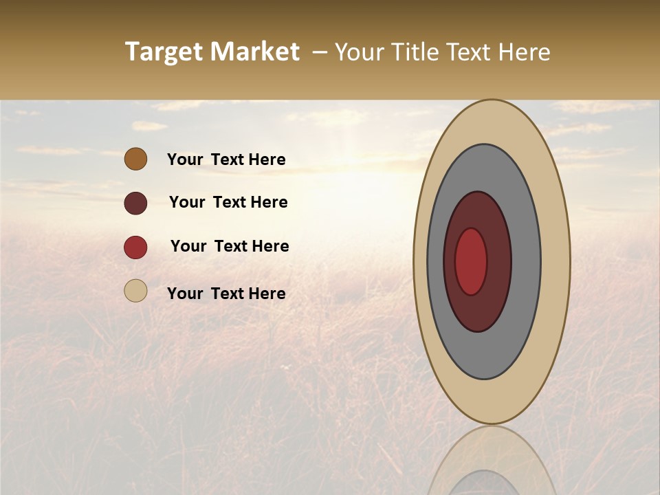 A Field Of Grass With The Sun In The Background PowerPoint Template