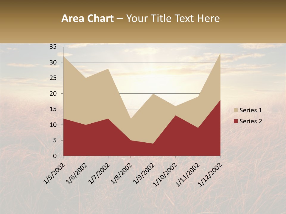 A Field Of Grass With The Sun In The Background PowerPoint Template