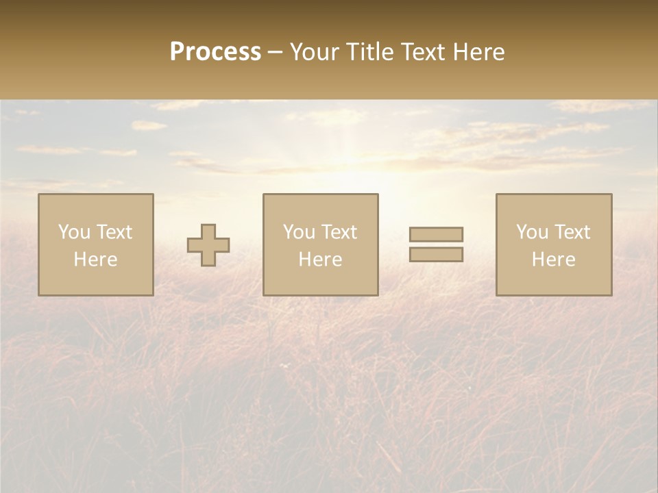 A Field Of Grass With The Sun In The Background PowerPoint Template