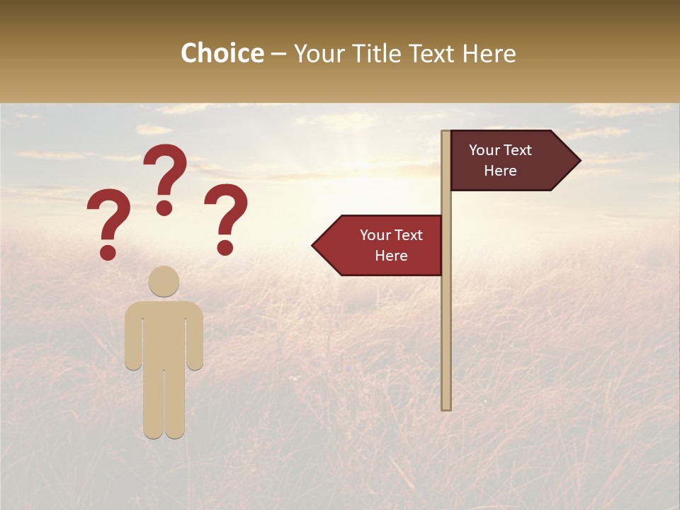 A Field Of Grass With The Sun In The Background PowerPoint Template