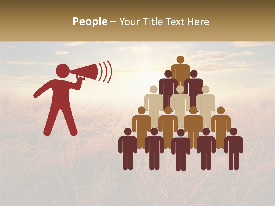 A Field Of Grass With The Sun In The Background PowerPoint Template