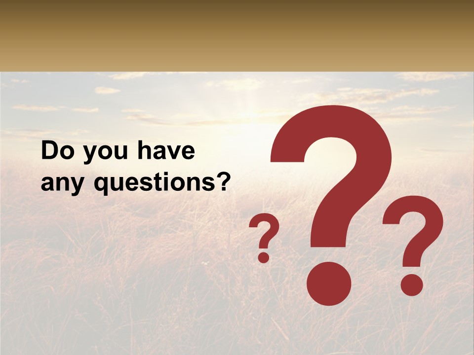 A Field Of Grass With The Sun In The Background PowerPoint Template