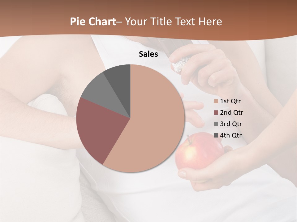 A Man Sitting On A Couch Eating An Apple PowerPoint Template