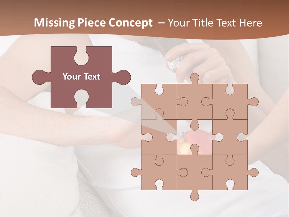 A Man Sitting On A Couch Eating An Apple PowerPoint Template