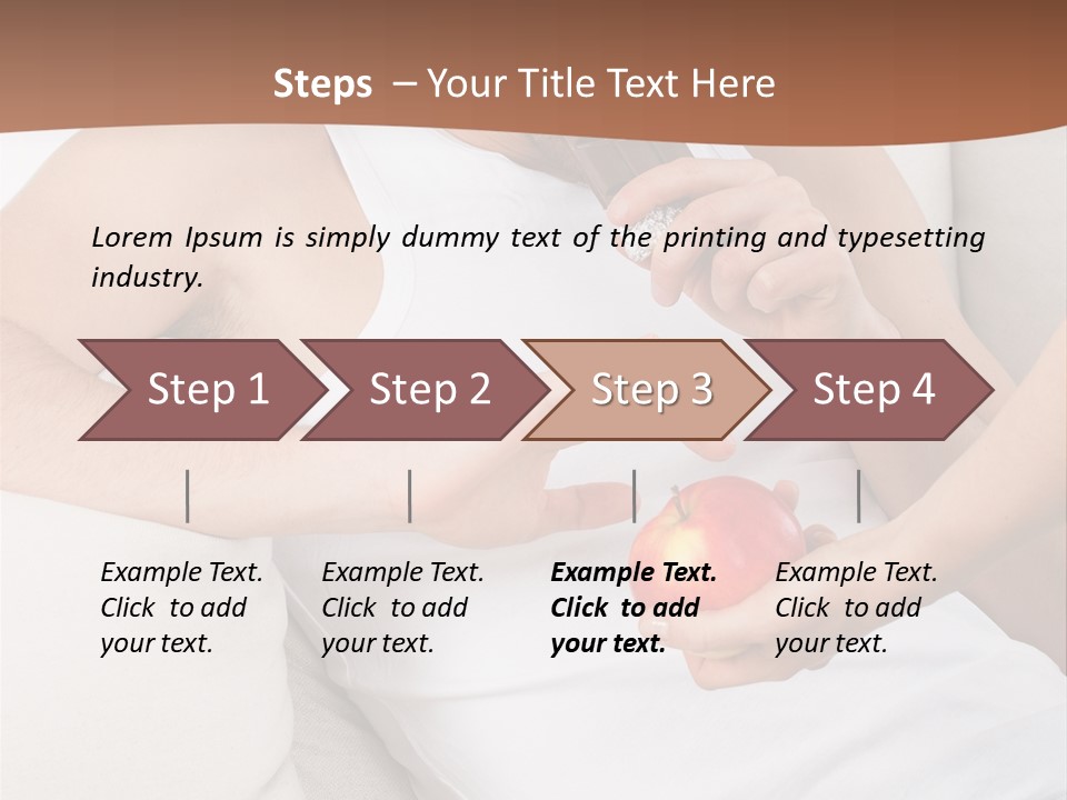 A Man Sitting On A Couch Eating An Apple PowerPoint Template