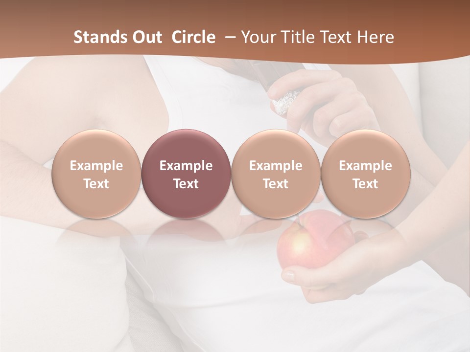 A Man Sitting On A Couch Eating An Apple PowerPoint Template