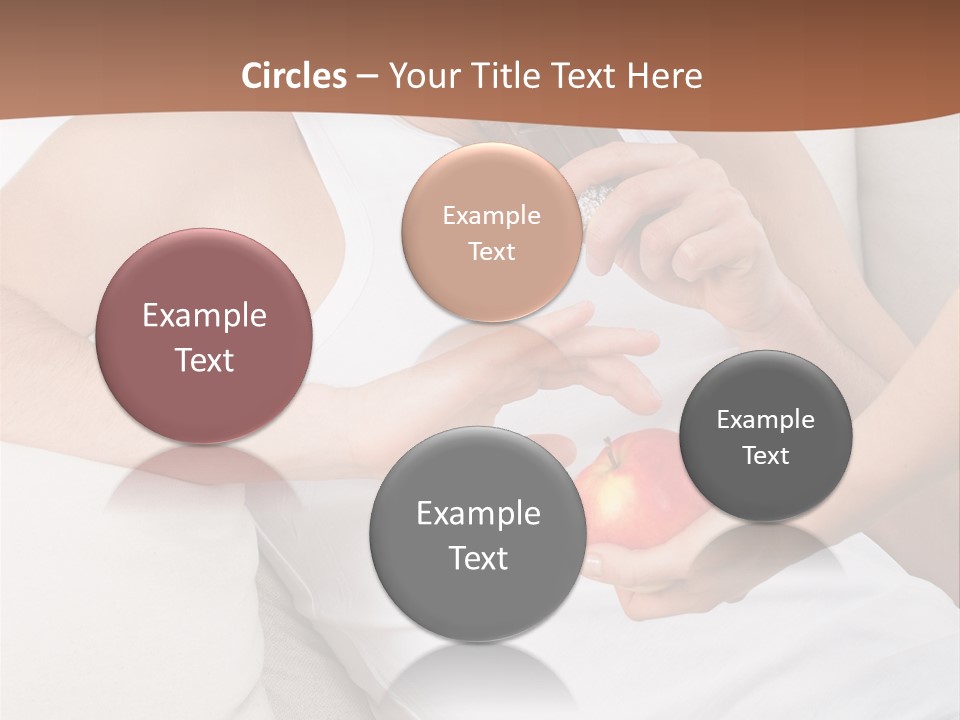 A Man Sitting On A Couch Eating An Apple PowerPoint Template