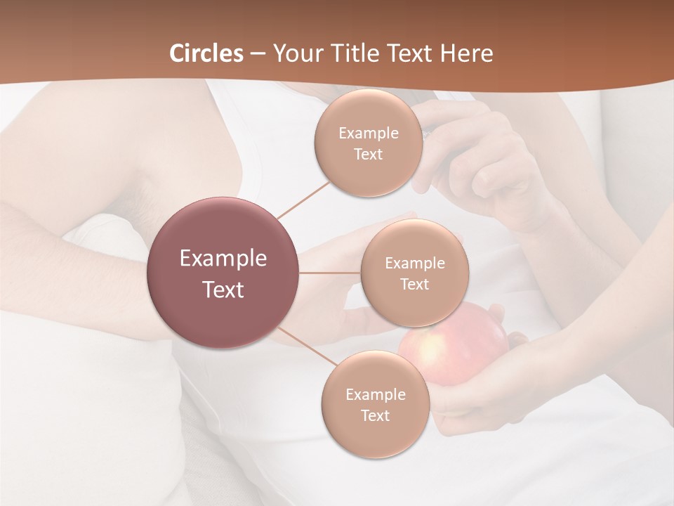 A Man Sitting On A Couch Eating An Apple PowerPoint Template