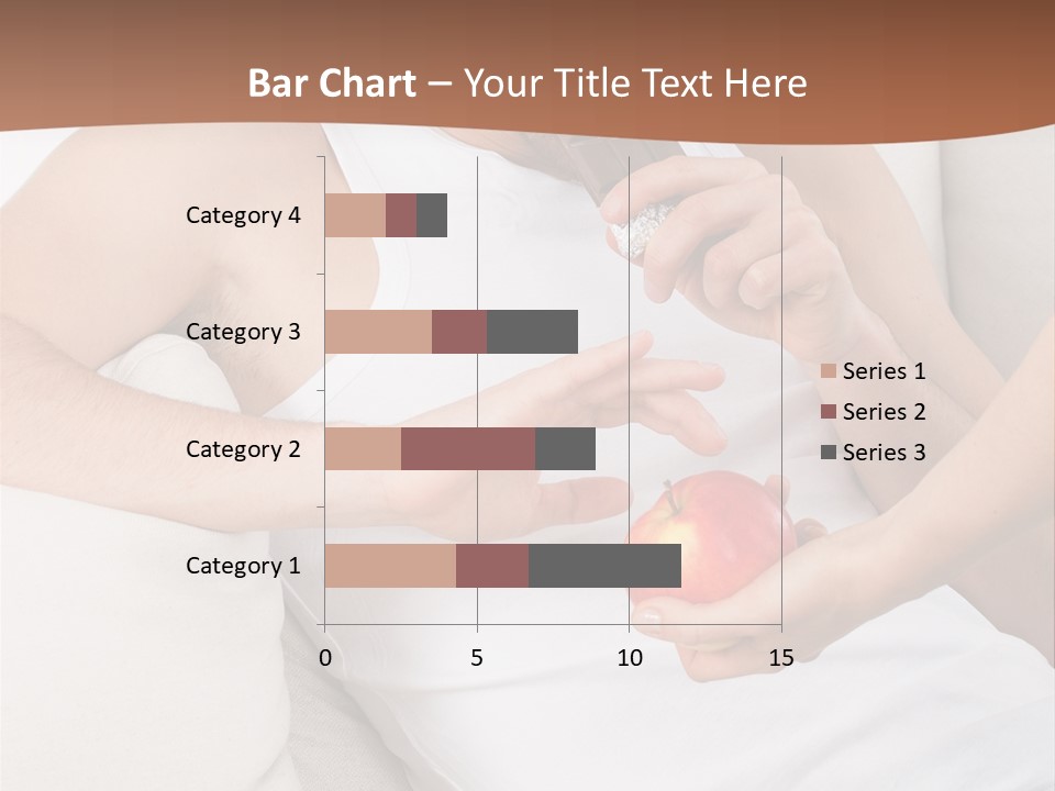 A Man Sitting On A Couch Eating An Apple PowerPoint Template