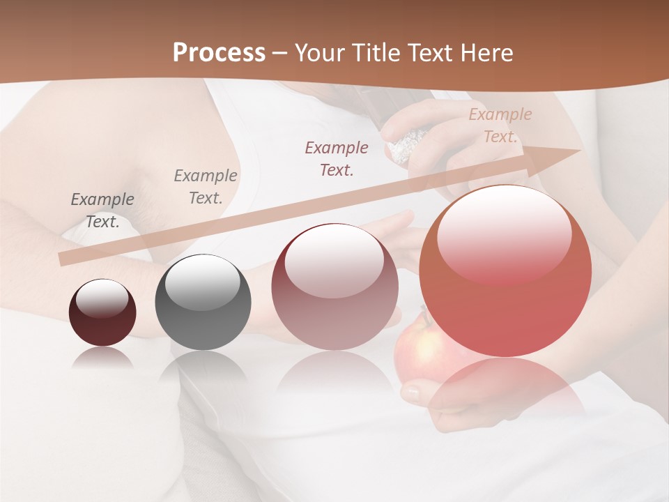 A Man Sitting On A Couch Eating An Apple PowerPoint Template