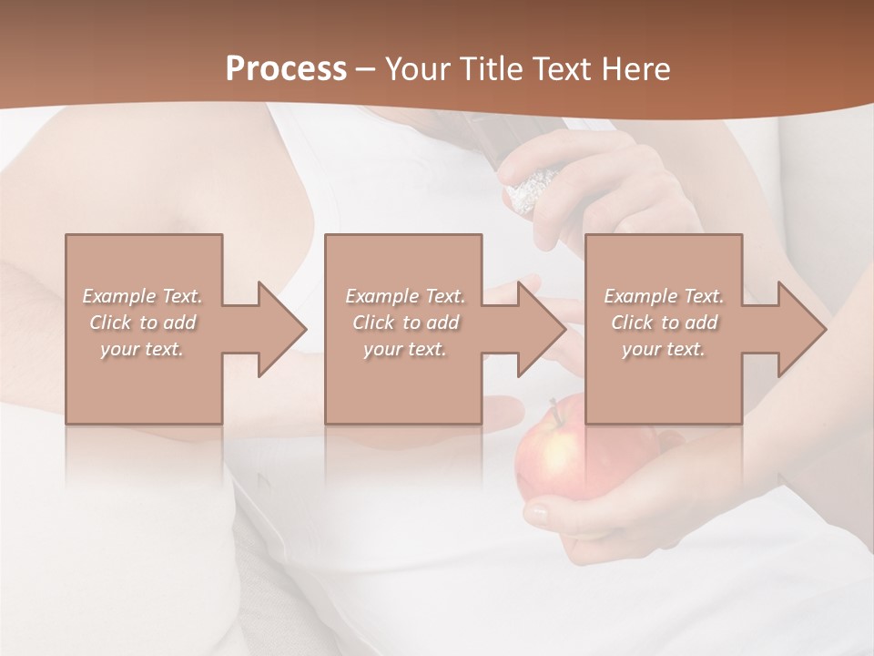 A Man Sitting On A Couch Eating An Apple PowerPoint Template