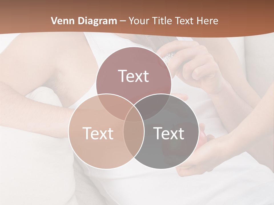 A Man Sitting On A Couch Eating An Apple PowerPoint Template