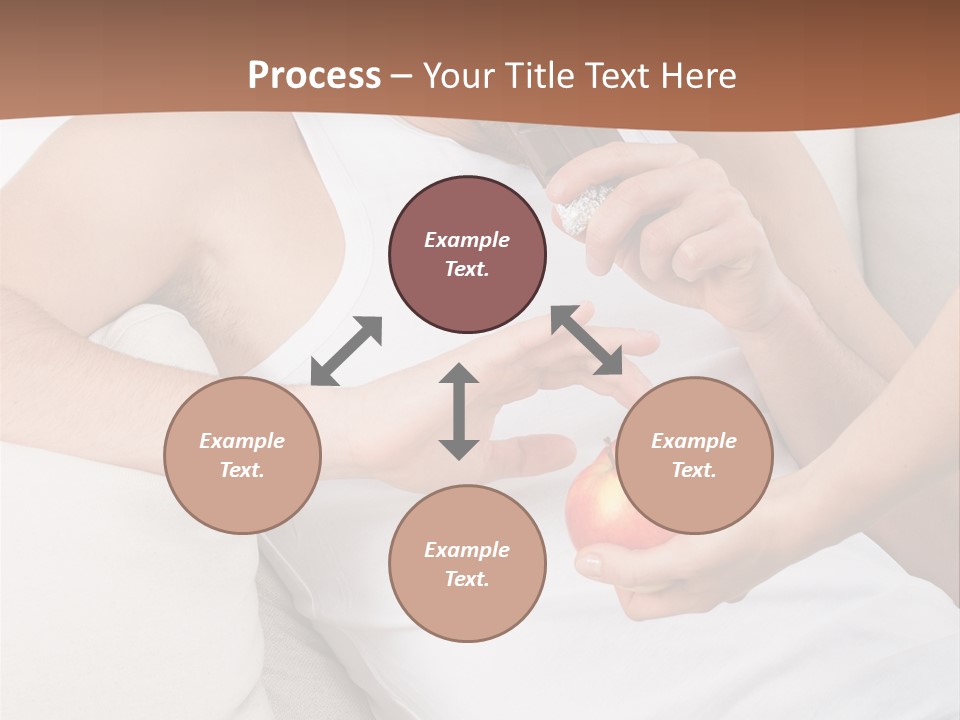 A Man Sitting On A Couch Eating An Apple PowerPoint Template