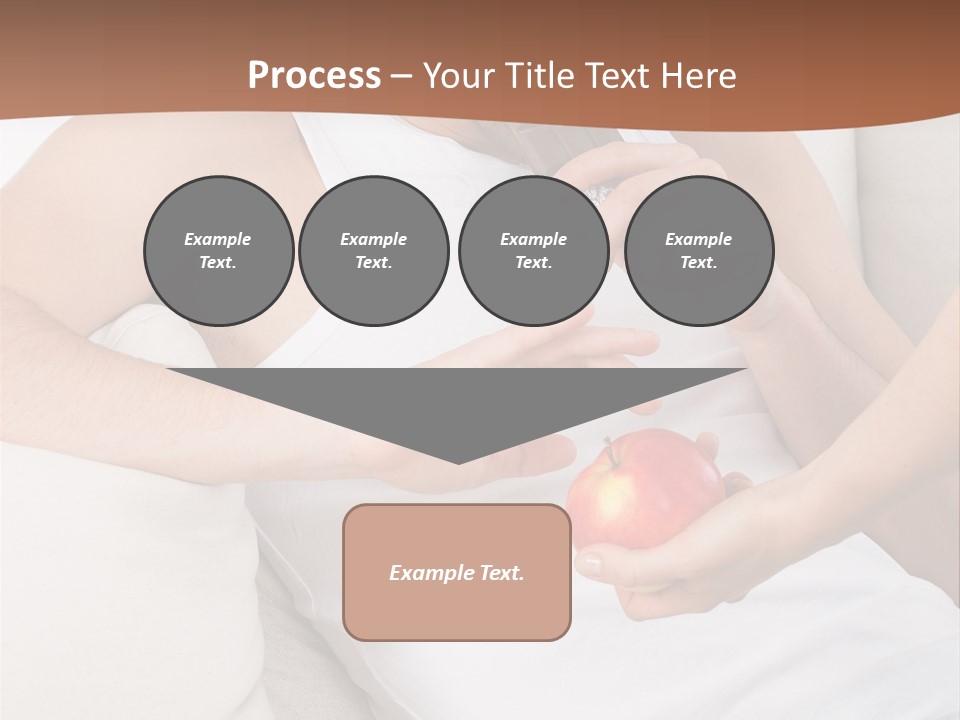 A Man Sitting On A Couch Eating An Apple PowerPoint Template