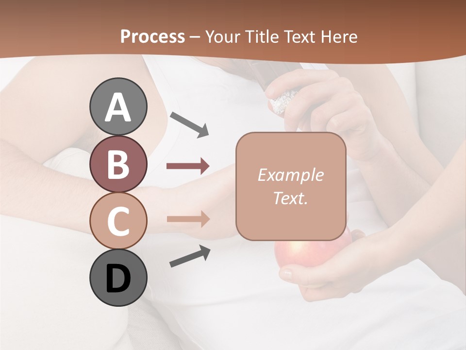 A Man Sitting On A Couch Eating An Apple PowerPoint Template