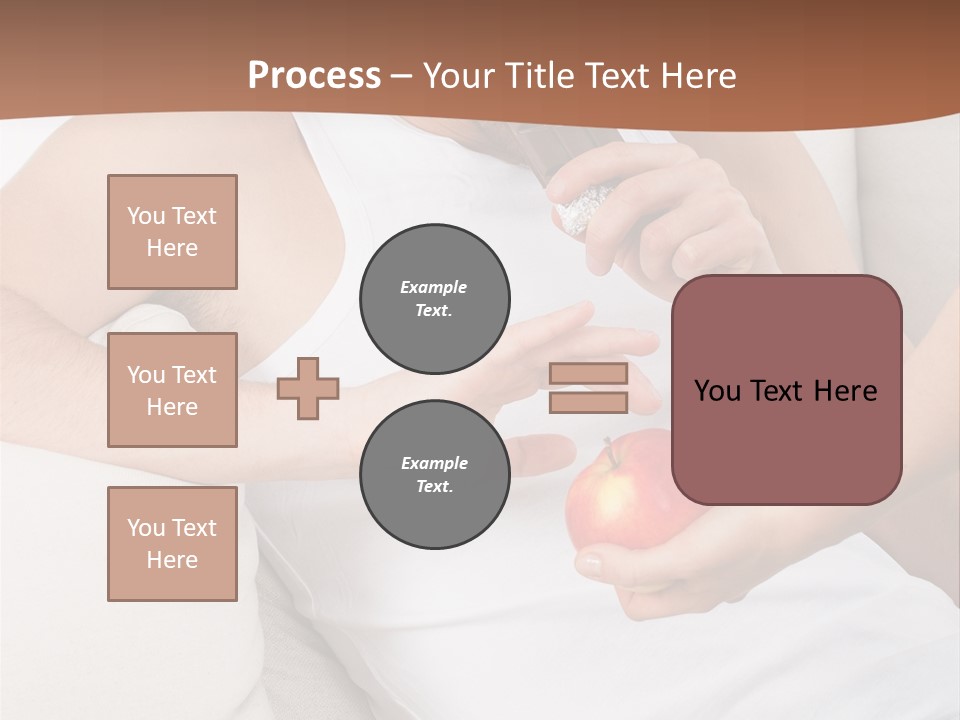 A Man Sitting On A Couch Eating An Apple PowerPoint Template