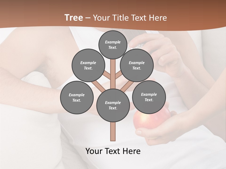 A Man Sitting On A Couch Eating An Apple PowerPoint Template