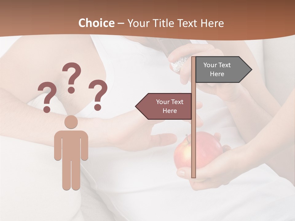 A Man Sitting On A Couch Eating An Apple PowerPoint Template