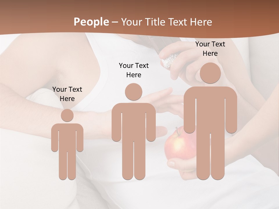 A Man Sitting On A Couch Eating An Apple PowerPoint Template