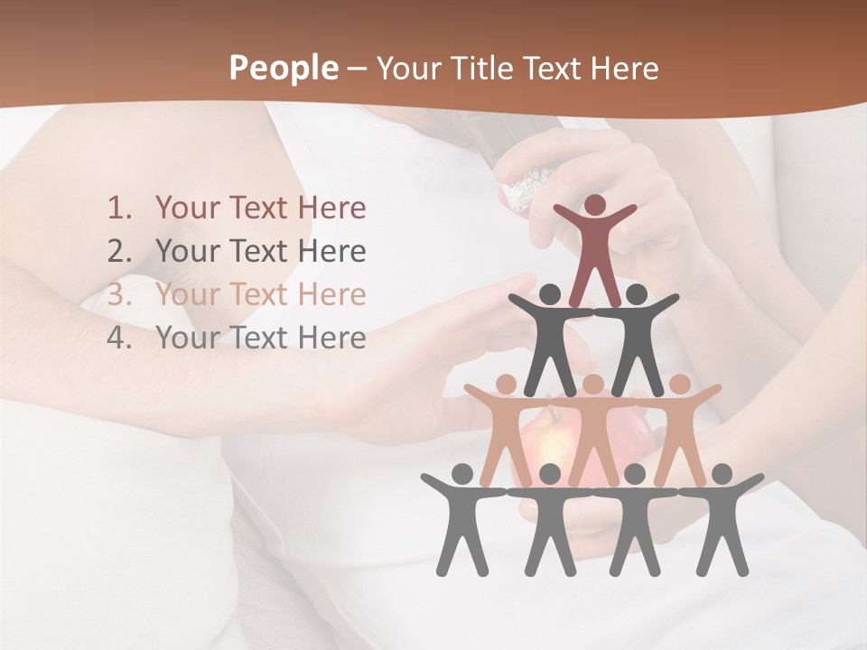 A Man Sitting On A Couch Eating An Apple PowerPoint Template