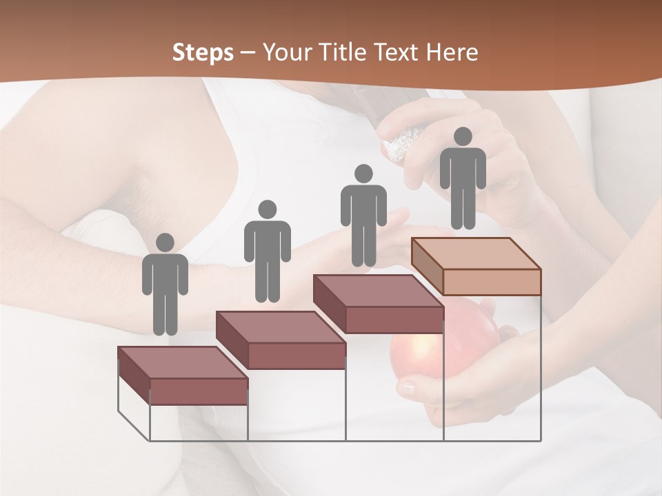 A Man Sitting On A Couch Eating An Apple PowerPoint Template