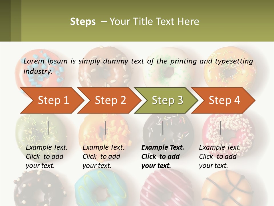 A Bunch Of Different Types Of Donuts On A White Surface PowerPoint Template