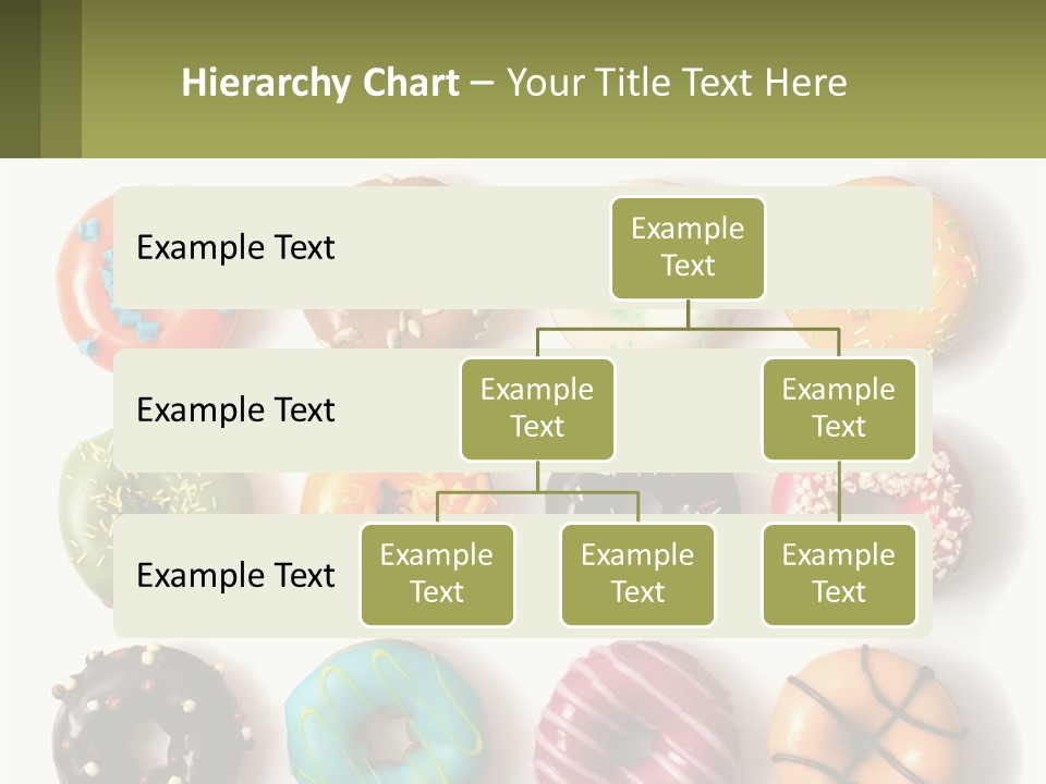 A Bunch Of Different Types Of Donuts On A White Surface PowerPoint Template