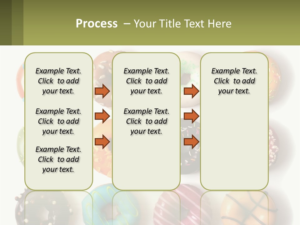 A Bunch Of Different Types Of Donuts On A White Surface PowerPoint Template