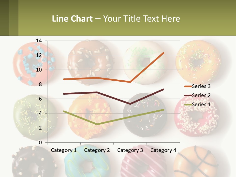 A Bunch Of Different Types Of Donuts On A White Surface PowerPoint Template